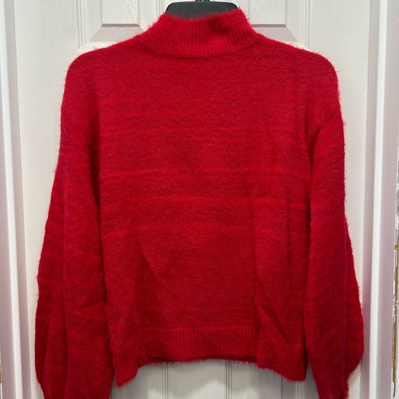 Pink Lily Sweaters - Pink Lily Vibrant Red Turtleneck Sweater